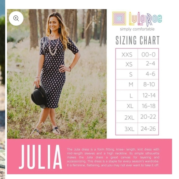 Lularoe Green, Pink, And Cream Floral Print Julia Bodycon Medium Dress - Picture 13 of 14